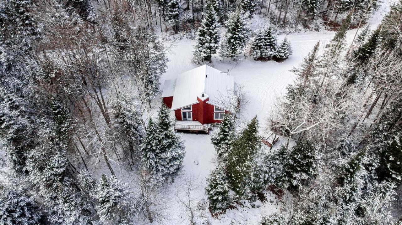 Les Chalets Tourisma - Chalet Dans Les Bois Avec Lac Prive - Le Colibri Saint-Raymond Exterior photo