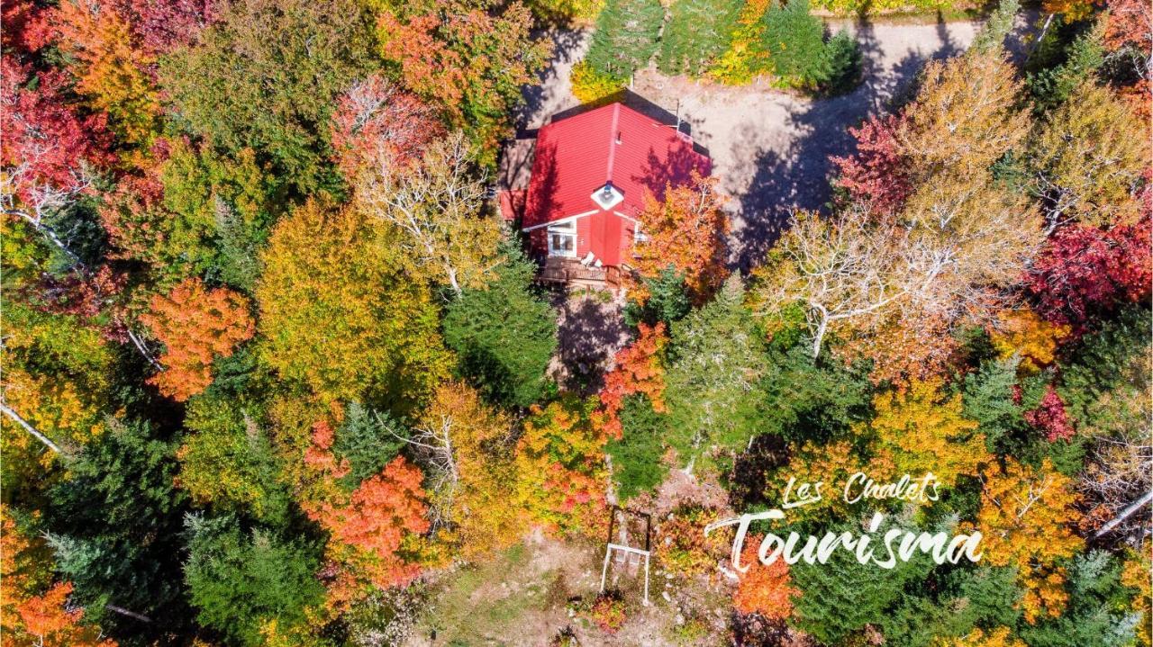 Les Chalets Tourisma - Chalet Dans Les Bois Avec Lac Prive - Le Colibri Saint-Raymond Exterior photo